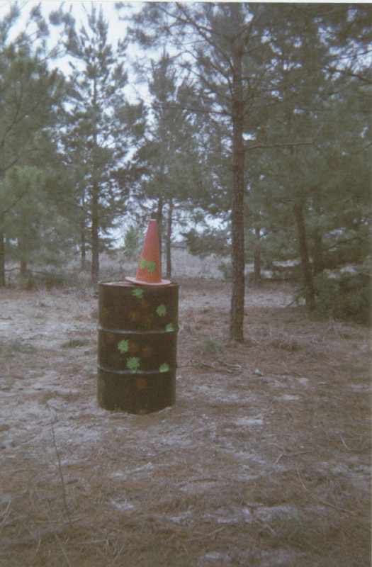 Stacked field cover marked by bright ribbon