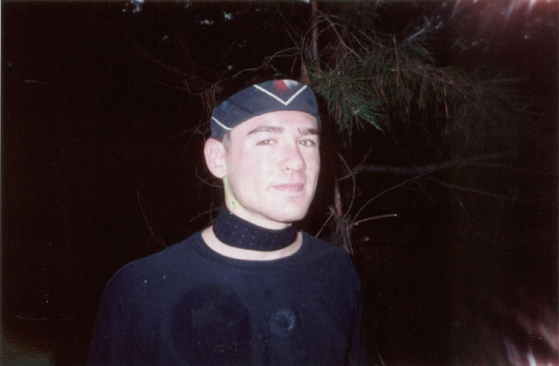 Portrait of a player with protective goggles on their head